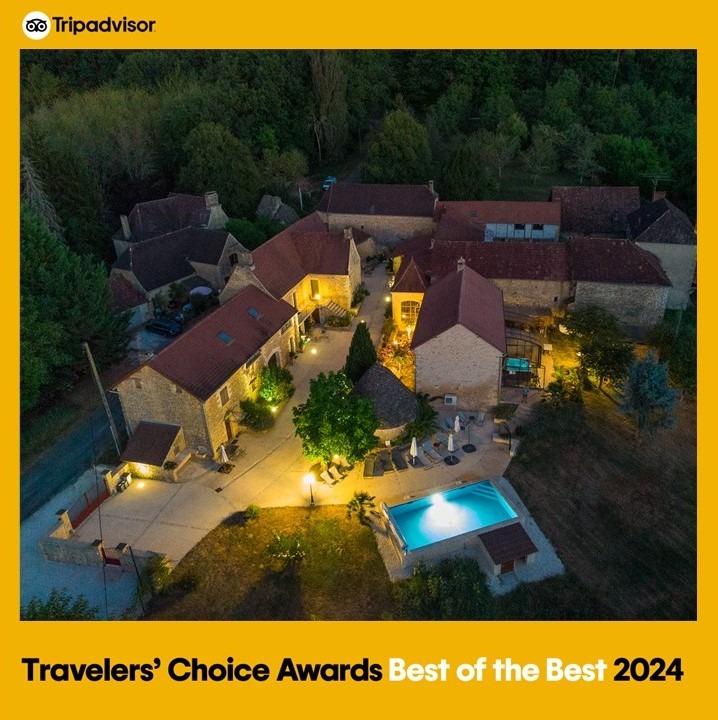 You are currently viewing Aux Bories de Marquay obtient une nouvelle fois la récompense Travelers’ Choice Best of the Best 2024 de Tripadvisor